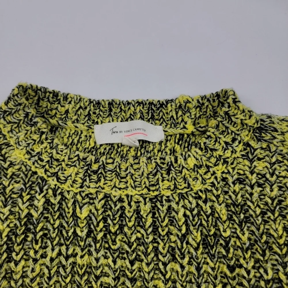 Two by Vince Camuto marled yellow and black‎ chunky knit sweater